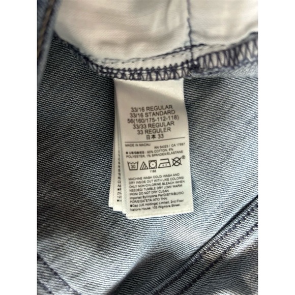 Gap women’s Slim Mid Rise Jeans Size 33 Size 16 Blue Dark Wash Frayed Hem - Picture 5 of 8